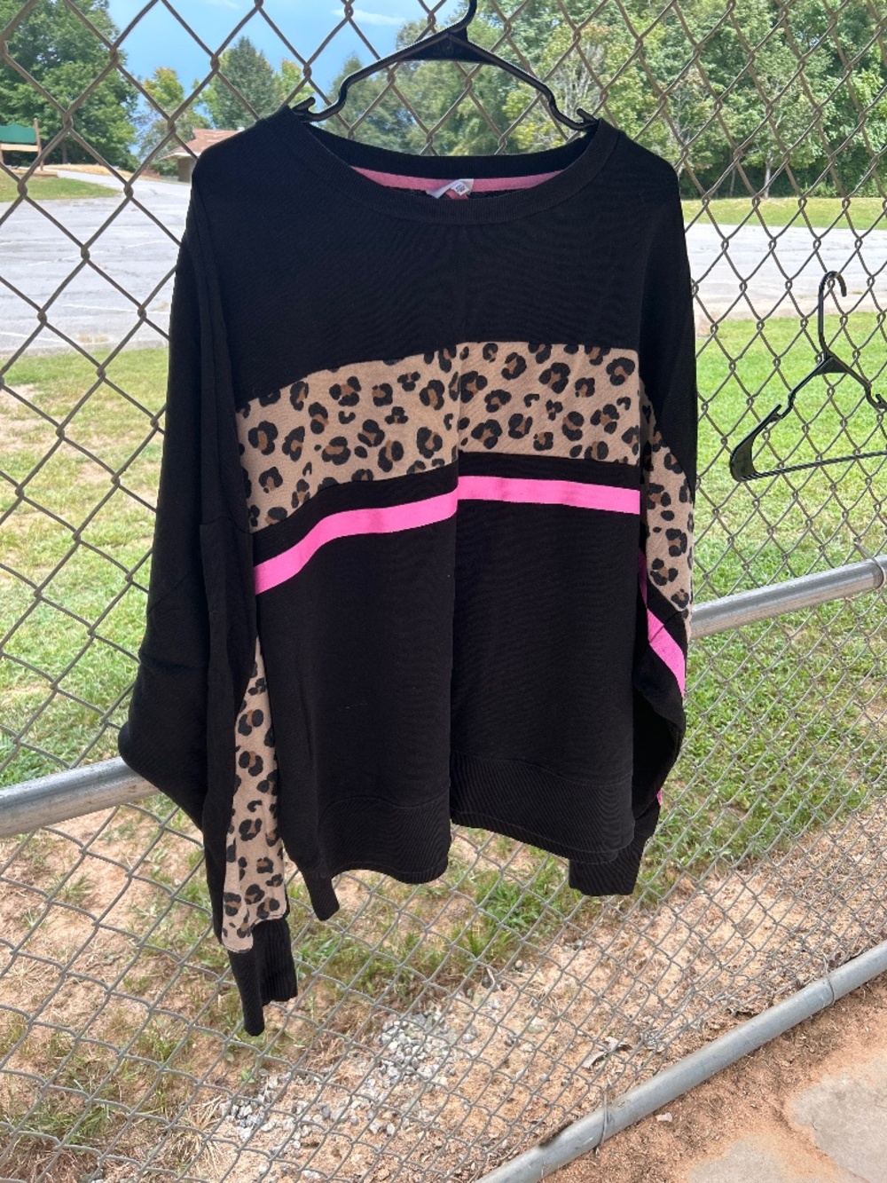 Pink and Leopard crewneck